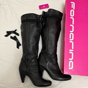 Fornarina Black Leather Boots size 39